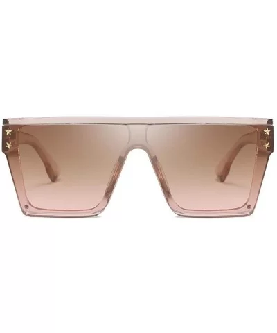 Unisex Trend Punk Wind Polarized Sunglasses Big Square Shape Frame Sun Glasses for Men/Women - D - C618XQ5QKOD $5.60 Square