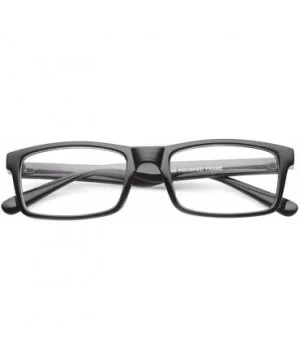 Modern Fashion Basic Eyewear Rectangular Clear Lens Horn Rimmed Glasses 52mm - Black / Clear - C7124K95DG9 $5.48 Rectangular