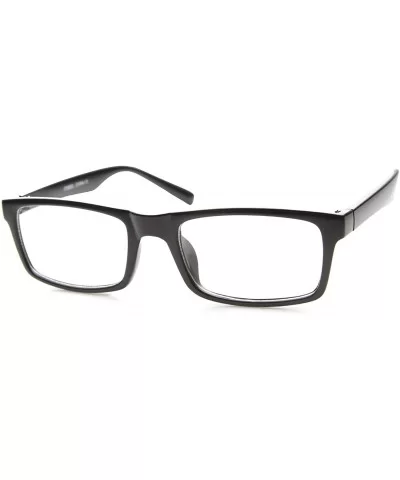 Modern Fashion Basic Eyewear Rectangular Clear Lens Horn Rimmed Glasses 52mm - Black / Clear - C7124K95DG9 $5.48 Rectangular