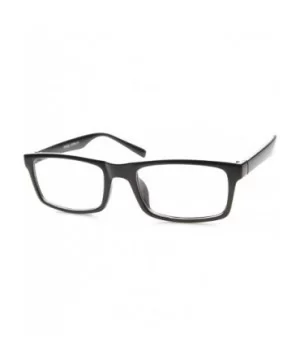 Modern Fashion Basic Eyewear Rectangular Clear Lens Horn Rimmed Glasses 52mm - Black / Clear - C7124K95DG9 $5.48 Rectangular