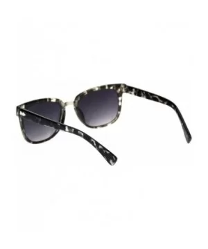 Retro Rewind Rectangular Horned Hipster Plastic Sunglasses - Black Tort Smoke - CX18RRSL8U0 $6.98 Rectangular