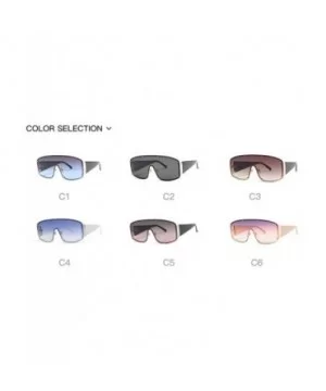 Oversized Sunglasses Gradient Glasses Eyewear - Blue - CQ18QERGZ0M $9.92 Goggle