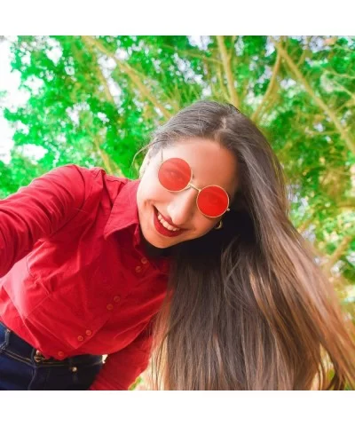 16 Pairs Round Hippie Glasses Colorful Retro Hippie Glasses 60's Style Circle Glasses for Party Favors - C918SZW26TW $21.31 R...