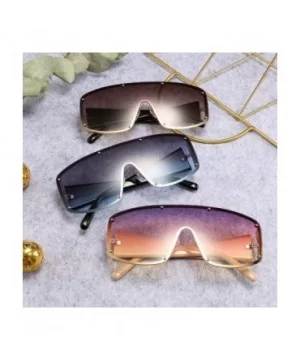 Oversized Sunglasses Gradient Glasses Eyewear - Blue - CQ18QERGZ0M $9.92 Goggle