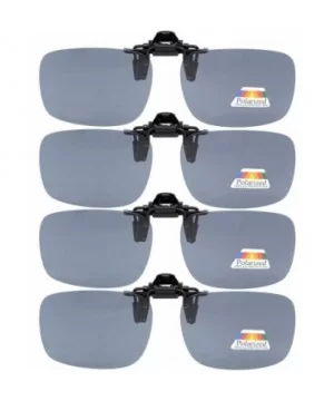 Flip-up Clip-on Sunglasses Polarized 2 5/16"x1 9/16" 3-Pack Metal Glasses Clip - 4pcs-grey Lens - CQ12O3HNBB3 $15.85 Rectangular