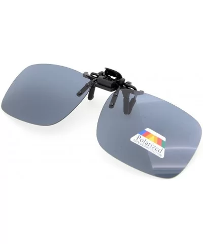 Flip-up Clip-on Sunglasses Polarized 2 5/16"x1 9/16" 3-Pack Metal Glasses Clip - 4pcs-grey Lens - CQ12O3HNBB3 $15.85 Rectangular