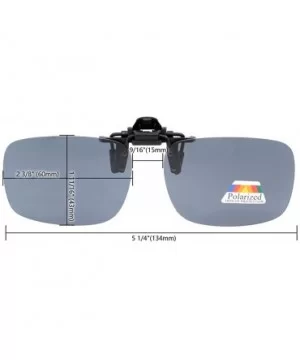 Flip-up Clip-on Sunglasses Polarized 2 5/16"x1 9/16" 3-Pack Metal Glasses Clip - 4pcs-grey Lens - CQ12O3HNBB3 $15.85 Rectangular