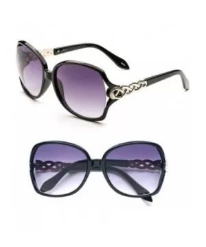 Oversized Women's Polarized Chain Arm Sunglasses - Black - C812O46WA9F $9.11 Oversized