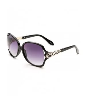 Oversized Women's Polarized Chain Arm Sunglasses - Black - C812O46WA9F $9.11 Oversized