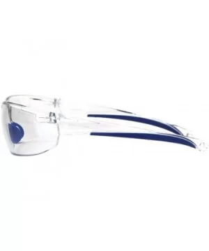 ANSI Z87+ U6 Protective Safety Glasses Clear Lens Light Wrap Around Frame - Blue (Clear) - C318QUNZDLC $7.13 Wrap