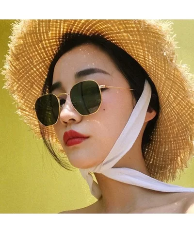 Sunglasses Women Classic Small Square Frame Alloy Glasses 2020 New Style Retro - As Shown - CW199C5OTZI $17.62 Goggle