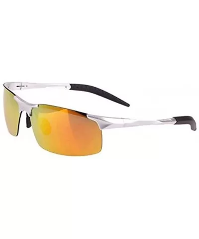 Men's sports style polarized sunglasses glasses - CU123BNKRMP $15.79 Rimless