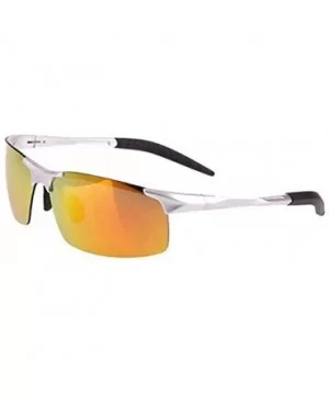 Men's sports style polarized sunglasses glasses - CU123BNKRMP $15.79 Rimless