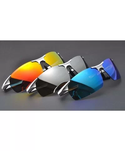 Men's sports style polarized sunglasses glasses - CU123BNKRMP $15.79 Rimless