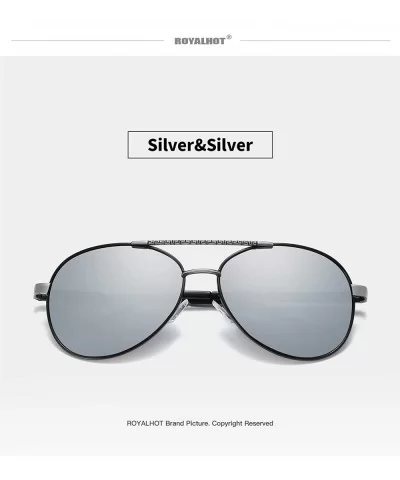 Polarized Avaitor Sunglasses for Men Driving Wayfarer Sun Glasses Women - Silver Silver - C3194Z7EOE6 $8.82 Wayfarer