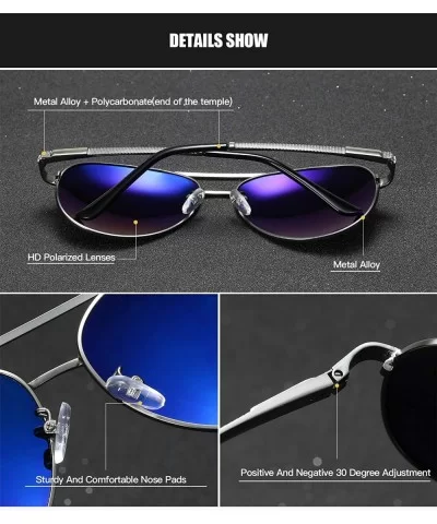 Polarized Avaitor Sunglasses for Men Driving Wayfarer Sun Glasses Women - Silver Silver - C3194Z7EOE6 $8.82 Wayfarer