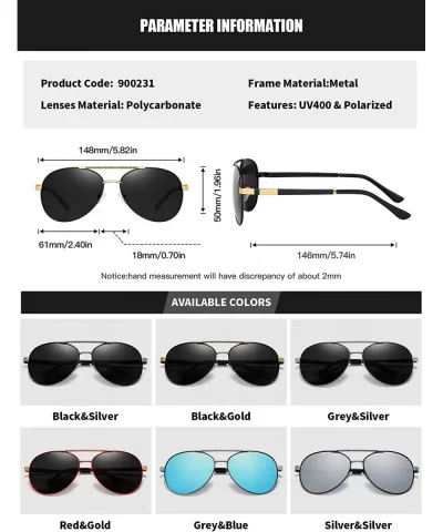 Polarized Avaitor Sunglasses for Men Driving Wayfarer Sun Glasses Women - Silver Silver - C3194Z7EOE6 $8.82 Wayfarer