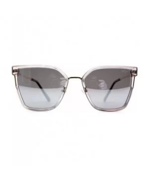 p661 Classic Butterfly Polarized - for Womens 100% UV PROTECTION - Grey-silvermirror - CX192TGZ4T0 $18.56 Butterfly