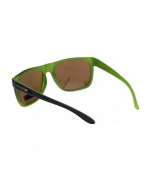 Biohazard Sunglasses Mens Square Sporty Fashion Shades UV 400 - Black Green (Teal Mirror) - C118ZWNMR99 $9.74 Square