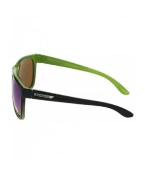 Biohazard Sunglasses Mens Square Sporty Fashion Shades UV 400 - Black Green (Teal Mirror) - C118ZWNMR99 $9.74 Square