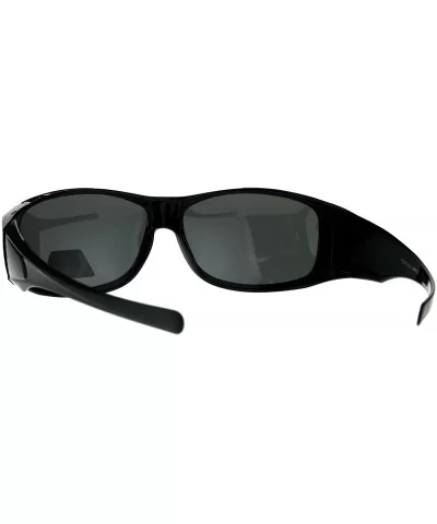 Polarized Anti-glare Lens Classic Minimal Mod Fit Over Sunglasses - Grey - C91876OM3XS $7.16 Rectangular