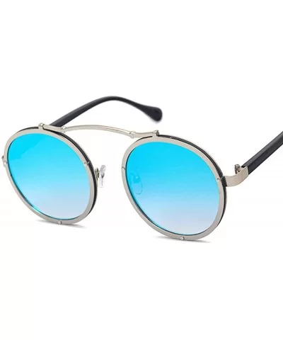 Popular Women Round Sunglasses Brand Designer Vintage Men Matte Frame Sun Glasses UV400 - Golden Pink - CE197Y7EI7Q $31.62 Round