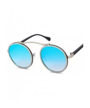 Popular Women Round Sunglasses Brand Designer Vintage Men Matte Frame Sun Glasses UV400 - Golden Pink - CE197Y7EI7Q $31.62 Round