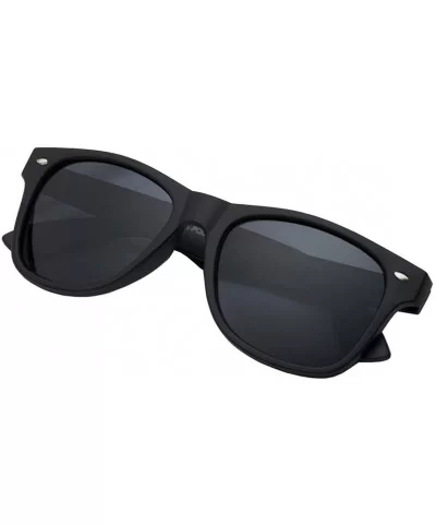 Men's Polarized Sunglasses - Flat Matte Frames - Black - CM12JQYQM6N $8.23 Round