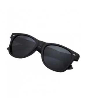 Men's Polarized Sunglasses - Flat Matte Frames - Black - CM12JQYQM6N $8.23 Round