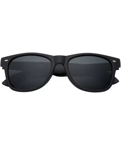 Men's Polarized Sunglasses - Flat Matte Frames - Black - CM12JQYQM6N $8.23 Round