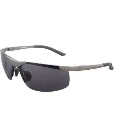 Polarized Sunglasses Men's Sports Eyewear with UV400 Protection Outdoor Goggles-8125 - Gun - CG189QK35DO $11.21 Aviator