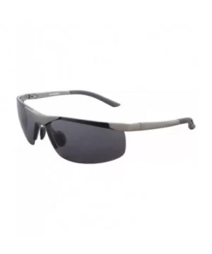 Polarized Sunglasses Men's Sports Eyewear with UV400 Protection Outdoor Goggles-8125 - Gun - CG189QK35DO $11.21 Aviator