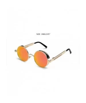 Round Steampunk Sunglasses Men Women Luxury Eyewear Mirror Punk Sun Glasses Vintage Eyeglasses - C6 - CD197Y7QWT8 $15.40 Round