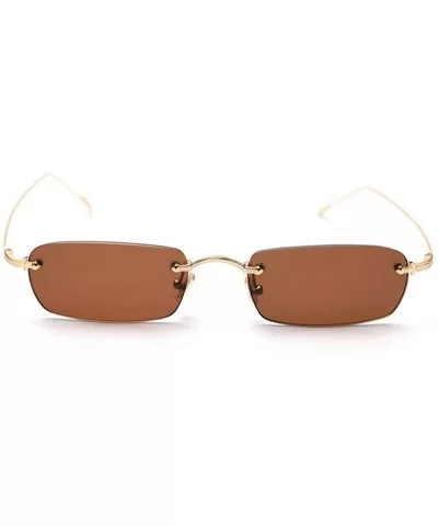 Bold Small Frame Frameless Candy Color Sunglasses Stylish Fashion Women Designer Rectangle Frame Shades - CR18N82TWZE $12.55 ...