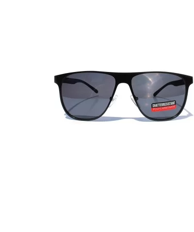 SIMPLE Flat Top Squared Style Men's Designer Fashion Sunglasses - Black - CX18ZCOG3Y6 $10.05 Square