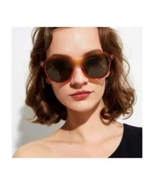 Summer Eyeglasses Fashion Transparent Orange Square Sunglasses Women Trendy Sun Glasses Vintage Men Shades - CT197A3768S $32....