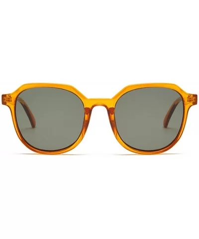 Summer Eyeglasses Fashion Transparent Orange Square Sunglasses Women Trendy Sun Glasses Vintage Men Shades - CT197A3768S $32....