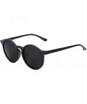 Women Fashion Oversized Round UV400 Sunglasses Sun Glasses Eyewear - Black - CM182OS4R8S $5.13 Rimless