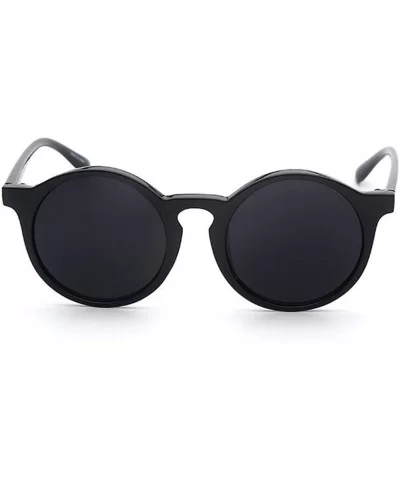 Women Fashion Oversized Round UV400 Sunglasses Sun Glasses Eyewear - Black - CM182OS4R8S $5.13 Rimless