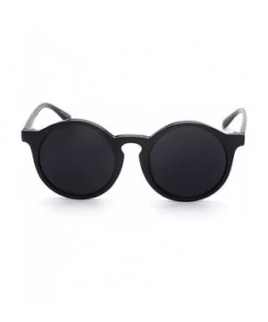 Women Fashion Oversized Round UV400 Sunglasses Sun Glasses Eyewear - Black - CM182OS4R8S $5.13 Rimless