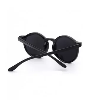 Women Fashion Oversized Round UV400 Sunglasses Sun Glasses Eyewear - Black - CM182OS4R8S $5.13 Rimless