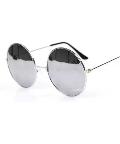 Vintage Round Gold Sunglasses Female Male Black Mirror Eyewear Sun Glasses Women Men Er UV400 - Black - C7199C7H5K5 $13.84 Ov...