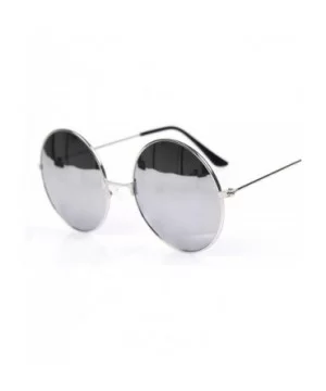 Vintage Round Gold Sunglasses Female Male Black Mirror Eyewear Sun Glasses Women Men Er UV400 - Black - C7199C7H5K5 $13.84 Ov...