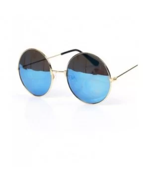 Vintage Round Gold Sunglasses Female Male Black Mirror Eyewear Sun Glasses Women Men Er UV400 - Black - C7199C7H5K5 $13.84 Ov...