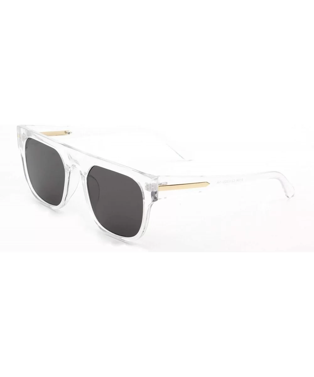 Retro Vintage Unisex Classic Square UV Protection Fashion Sunglasses - Clear - C818WU9HDRH $16.13 Goggle