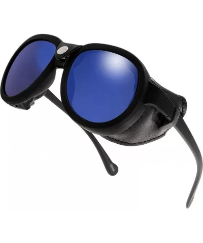 Gothic Steampunk Side Shield Goggles Retro Round Sunglasses For Men Women - Exquisite Packaging - CH19E5W3NQO $11.99 Shield