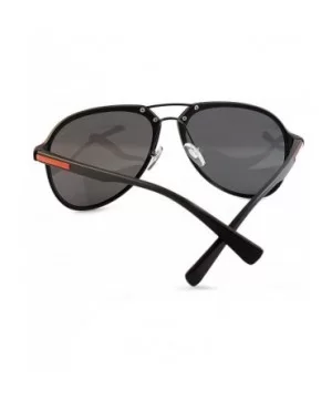 Unisex Double Bridge Polarized Sunglasses - Black/ Black Smoke - CU1858KZNZ3 $6.35 Aviator