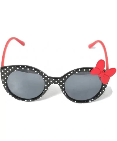 Disney Minnie Mouse Black & White Polka Dot Red Bow Sunglasses - CG18WN5YRNU $27.41 Cat Eye