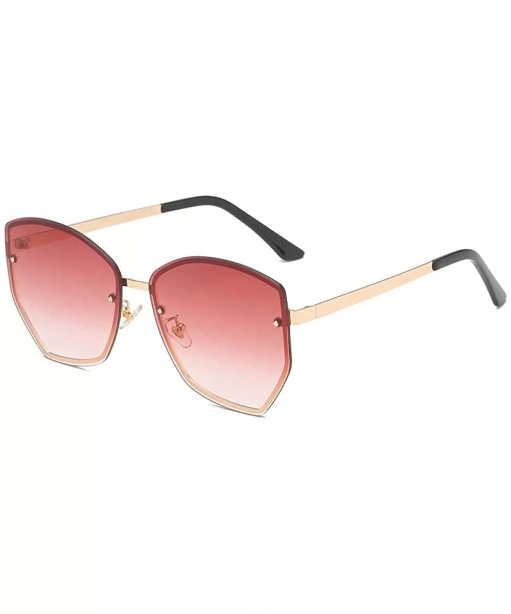 Fashion Frameless Sunglasses Stainless Steel Box Sunglasses Female Wild Sunglasses - CK18XDG3HNH $30.08 Aviator