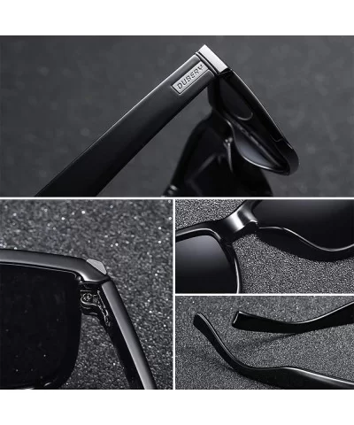 Sunglasses Men Women Polarized Square Frame Tortoise Sports UV400 With Sunglasses Case For Driving Outdoor Travel - CB18UGIWQ...